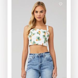 We Wore What Straight Neck Corset top size L